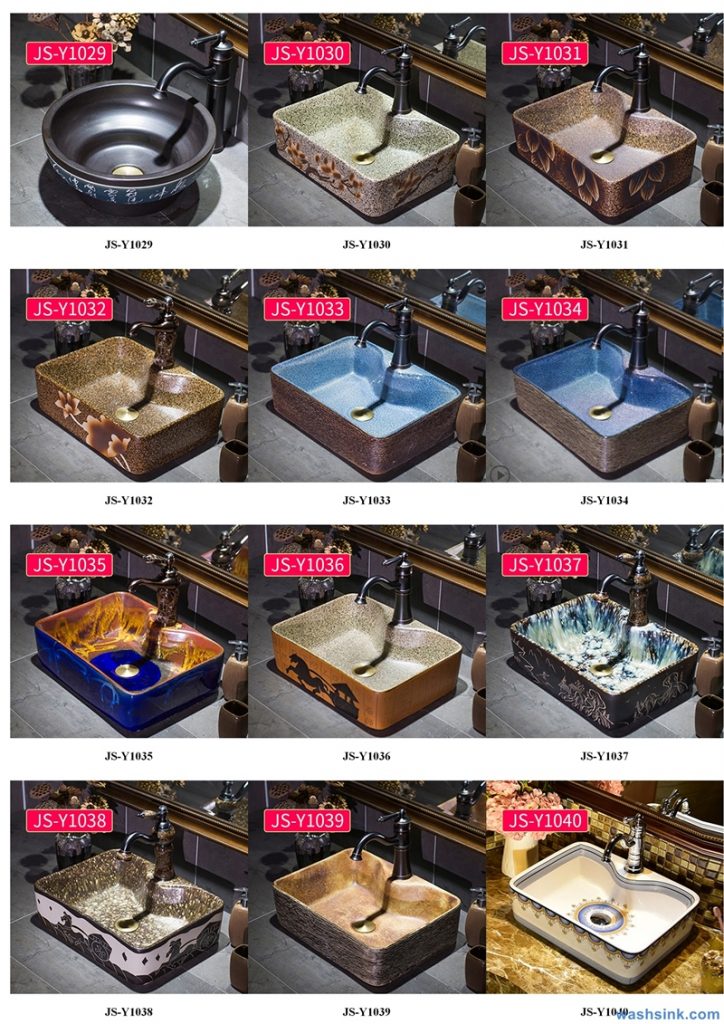 2020-VOL02-jingdezhen-shengjiang-ceramic-art-basin-washsink-brochure-JS-109-724x1024 Two wash basin catalogues produced by Shengjiang Ceramics Company will be released in 2020.9.14 - shengjiang  ceramic  factory   porcelain art hand basin wash sink