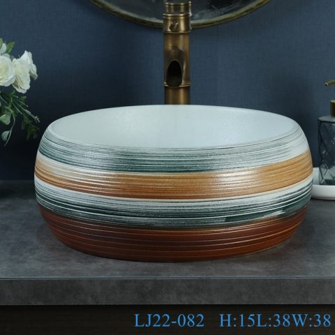 LJ22-082 New design sanitary ware bathroom ceramic cabinet washbasin￼￼￼