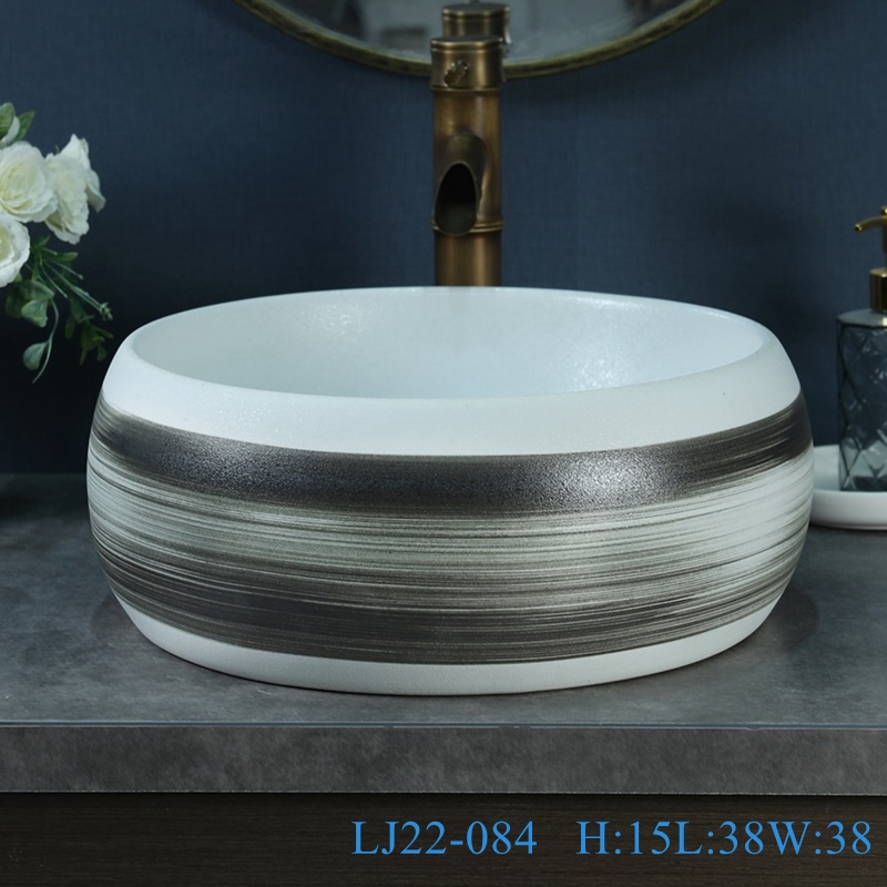 LJ22-084__6W5A5859-SNSIZE LJ22-084/LJ22-085 Vanity porcelain  wash basin  Jingdezhen chinese ceramic basin Bathroom sink￼￼ - shengjiang  ceramic  factory   porcelain art hand basin wash sink