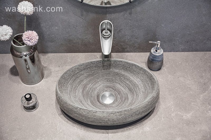 LJ24-004-BQ0A2876 LJ24-004  Delicate colors Goose egg bathroom mall ceramic wash basin  2024 new - shengjiang  ceramic  factory   porcelain art hand basin wash sink