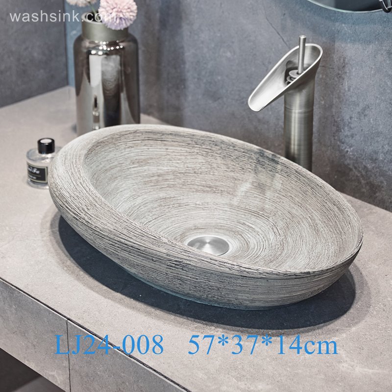 LJ24-008-BQ0A2937 LJ24-008  Top sale guaranteed quality beautiful design popular product ceramic wash basin - shengjiang  ceramic  factory   porcelain art hand basin wash sink