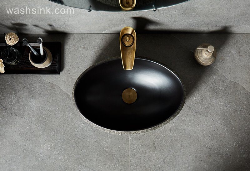 LJ24-015-BQ0A8852 LJ24-0015  2024 Creative design of gosling egg shape household commercial ceramic wash basin - shengjiang  ceramic  factory   porcelain art hand basin wash sink