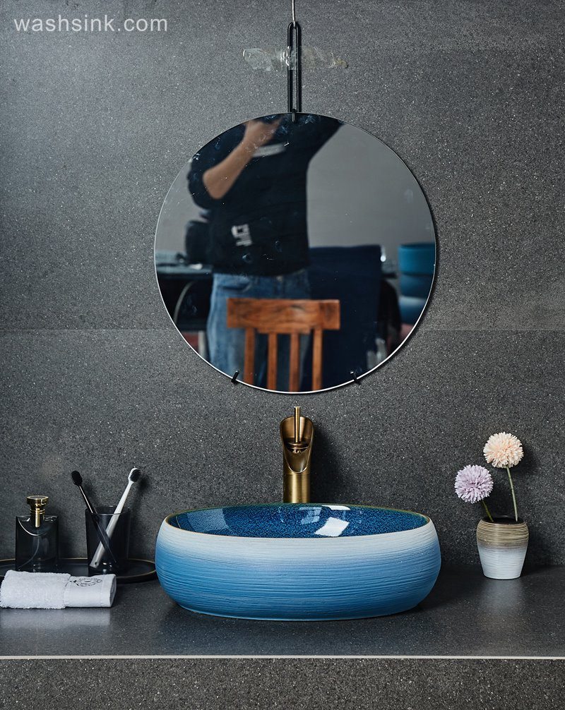 LJ24-031-BQ0A2482 LJ24-0031  2024 simple decoration modern exquisite ceramic bathroom washbasin - shengjiang  ceramic  factory   porcelain art hand basin wash sink