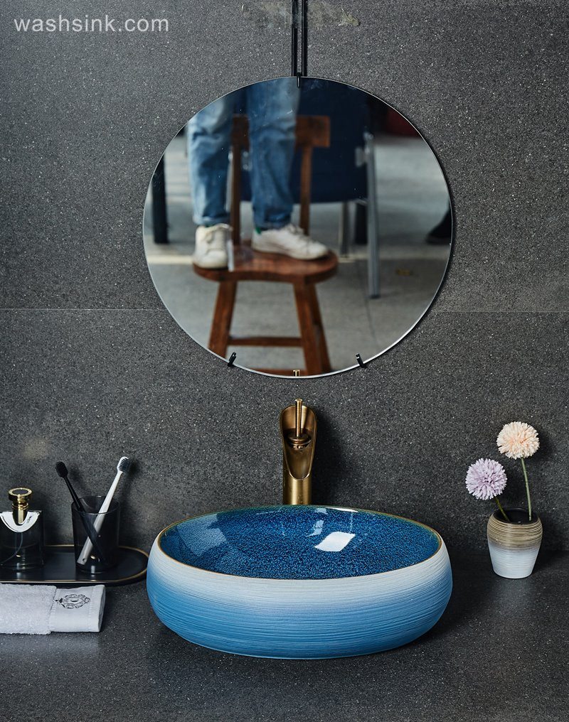 LJ24-031-BQ0A2485 LJ24-0031  2024 simple decoration modern exquisite ceramic bathroom washbasin - shengjiang  ceramic  factory   porcelain art hand basin wash sink