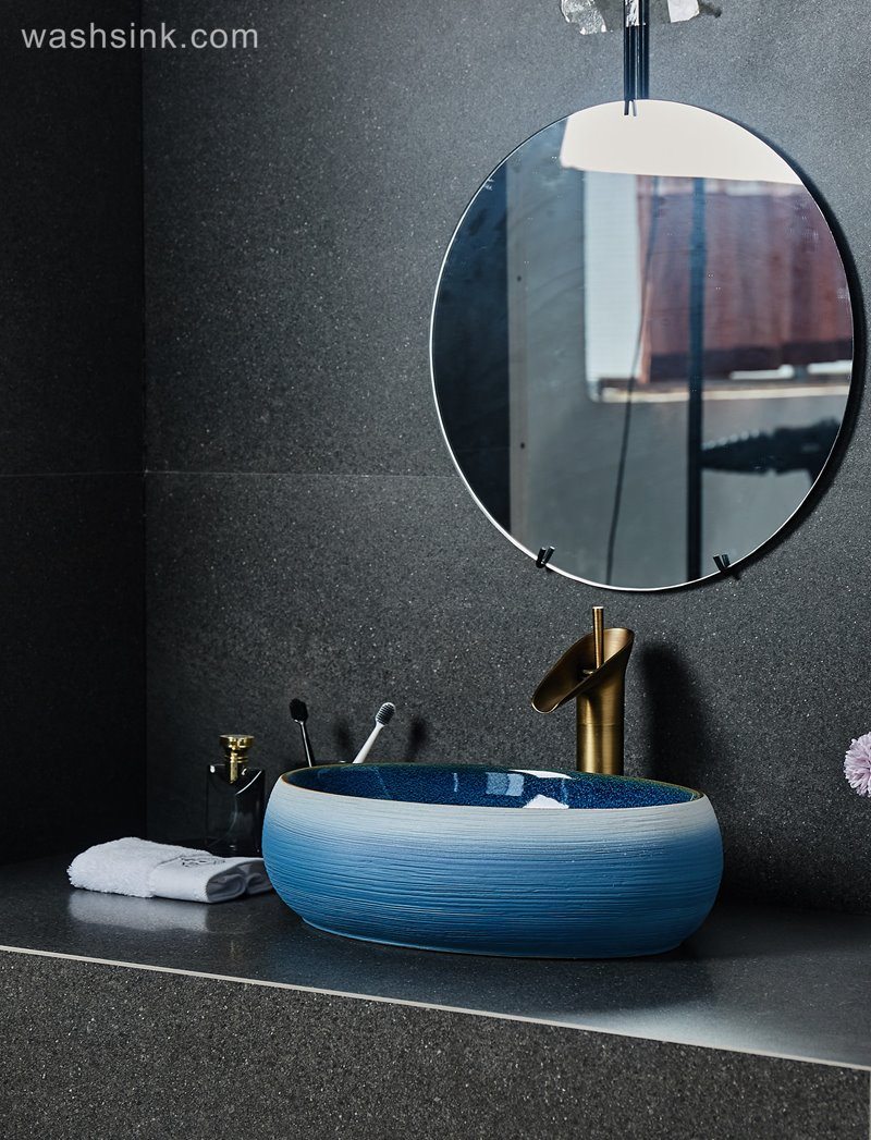 LJ24-031-BQ0A2489 LJ24-0031  2024 simple decoration modern exquisite ceramic bathroom washbasin - shengjiang  ceramic  factory   porcelain art hand basin wash sink