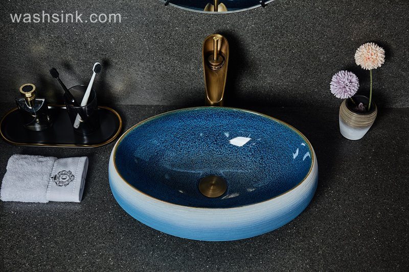 LJ24-031-BQ0A2492 LJ24-0031  2024 simple decoration modern exquisite ceramic bathroom washbasin - shengjiang  ceramic  factory   porcelain art hand basin wash sink
