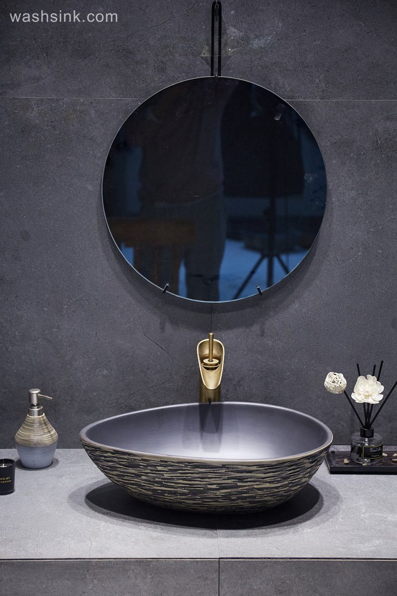 LJ24-042-BQ0A2958 LJ24-0042  2024 modern simple exquisite home decoration mall bathroom sink - shengjiang  ceramic  factory   porcelain art hand basin wash sink