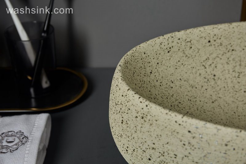LJ24-082-BQ0A7410 LJ24-0082   Modern Egg Shape Above Counter Bathroom Vanity Bowl - shengjiang  ceramic  factory   porcelain art hand basin wash sink