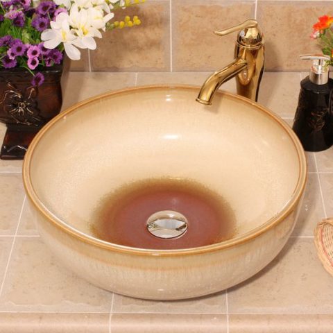 4 colors transmutation glazed design Ceramic toilet basin combination