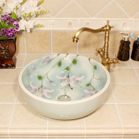 RYXW548 Carved flower design bathroom sanitary ware