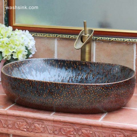 TPAA-114 Solar flare glaze oval vintage kitchen sink