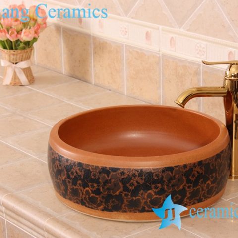 YL-B0_7229 China wholesale pottery type round counter top sink basin