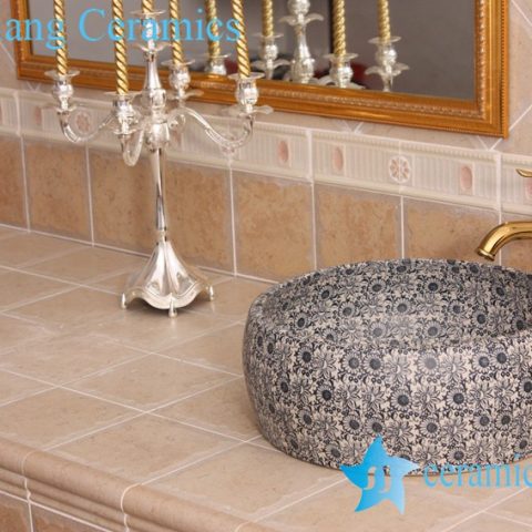 YL-B0_8362 Industrial low price round ceramic portable bathroom sink basin