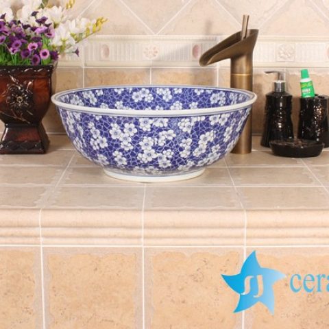 YL-E_8526 Hot sale factory direct sale blue and white porcelain hand wash basin sink