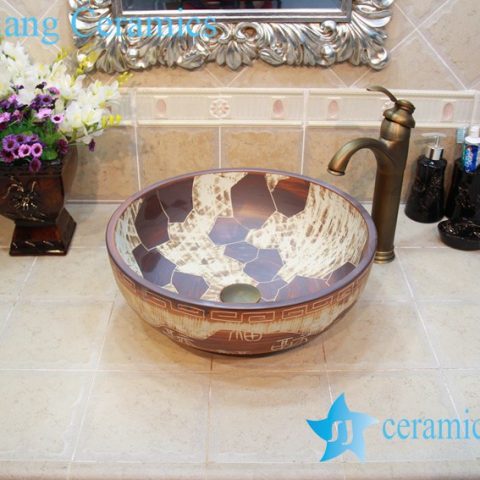 YL-OT_0636 Fancy ceramic bathroom foot basin