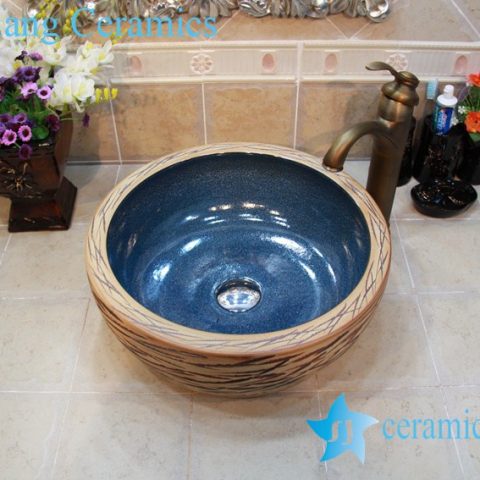 YL-OT_0754 Low price thicken wall fake stone sink ceramic material