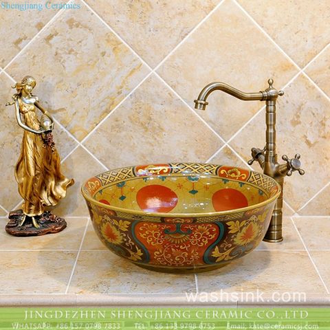 TXT11B-5 Jingdezhen factory medium size ceramic hair salon wash basin