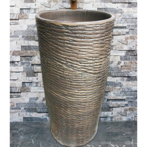 Shengjiang factory direct dark color uneven surface outdoor lavabo LJ-1023