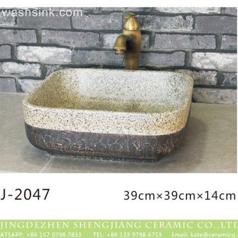 China traditional style product dark and white color with spots wash sink  LJ-2047