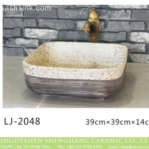 Porcelain city Jingdezhen hand carved durable ceramic wash hand basin  LJ-2048