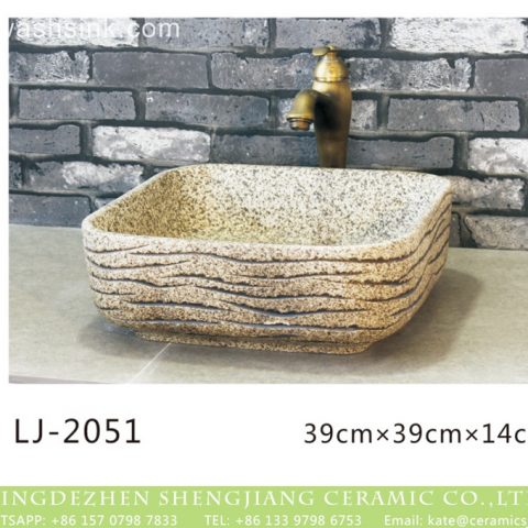 Hot new products hand carved durable thick edge wash basin  LJ-2051