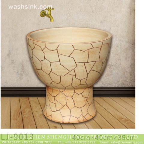 Shengjiang factory produce yellow crack patterns mop sink  LJ-9013