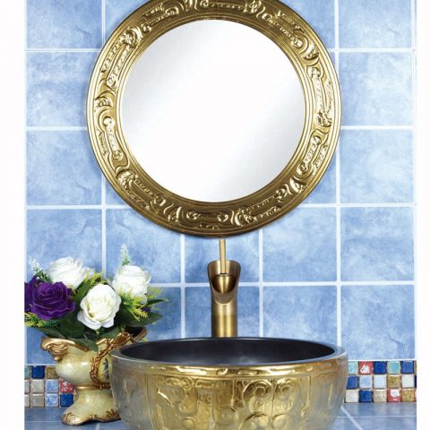 Hot sale product gold color with special pattern sanitory ware