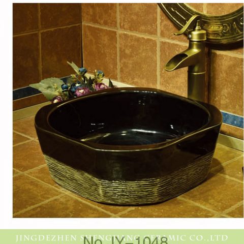 Shengjiang factory wholesale price durable and easy to clean dark color wash hand basin     SJJY-1048-12