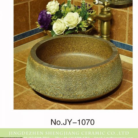 Made in Jingdezhen high quality ceramic dark color wash basin     SJJY-1070-14