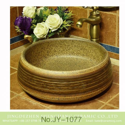 Made in Jingdezhen durable imitating marble ceramic sink     SJJY-1077-15