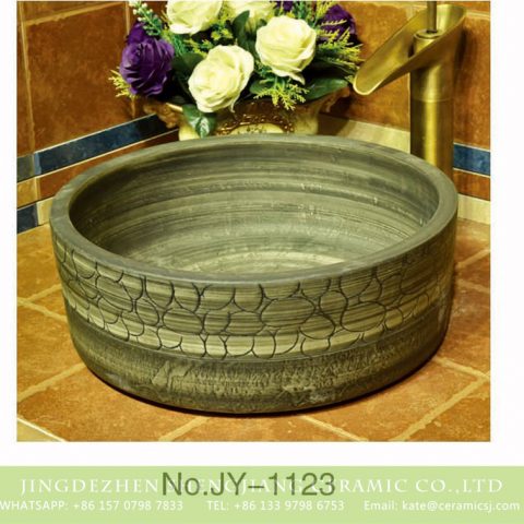 Jingdezhen wholesale antique style hand carved special pattern wash basin    SJJY-1123-20
