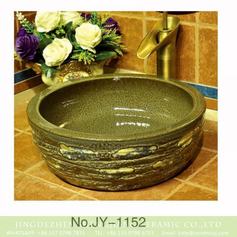 Popular sale item Jingdezhen factory unique design smooth wash sink    SJJY-1152-22