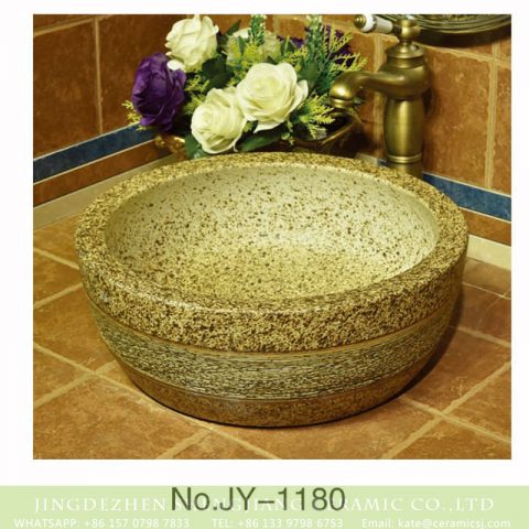 Shengjiang factory online sale marble style wash hand basin    SJJY-1180-25