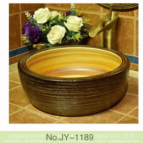 Factory cheap price wood color inside thicken wash basin    SJJY-1189-25