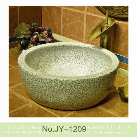Shengjiang factory porcelain granite round thicken sinks    SJJY-1209-28