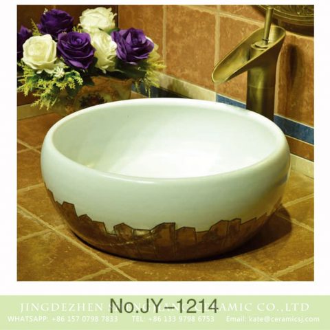 Asia style white color and hand painted unique design bottom sanitary ware    SJJY-1214-29