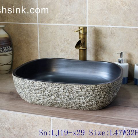 LJ19-x29    Imitating marble precious ceramic wash basin
