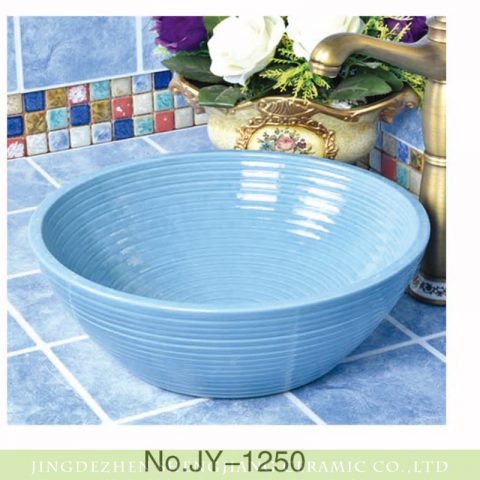 Popular sale item Shengjiang factory plain blue color wash basin     SJJY-1250-32