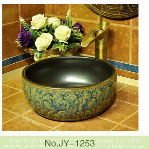 European style art hand carved antique wash basin    SJJY-1253-32