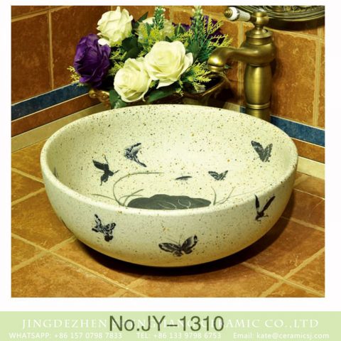 Shengjiang ceramic art hand painting round wash basin    SJJY-1310-37