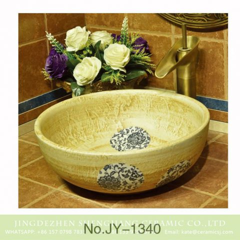 Shengjiang factory direct antique round durable wash sink    SJJY-1340-40