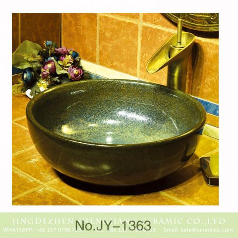 Factory outlet dark color smooth durable vanity basin    SJJY-1363-42