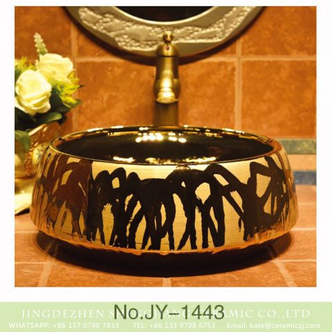China traditional style freehand brush work design wash sink     SJJY-1443-50
