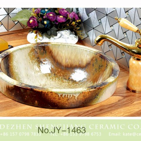 Jingdezhen hot sale home decor art ceramic sink      SJJY-1463-52