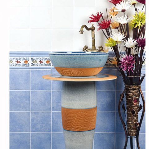 China conventional retro style durable column basin      SJJY-1513-61