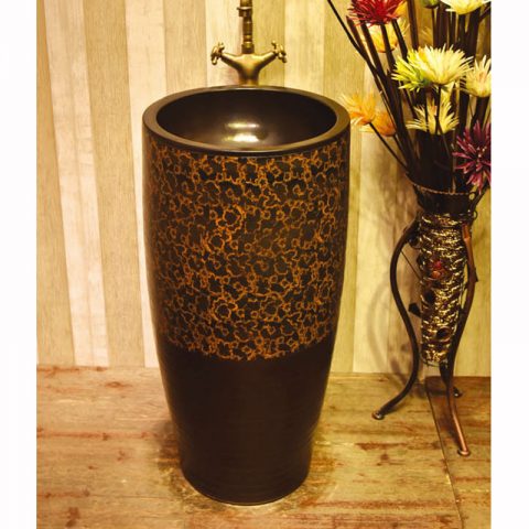 SJJY-1572-72   Japanese style dark ceramic art hot sell column basin