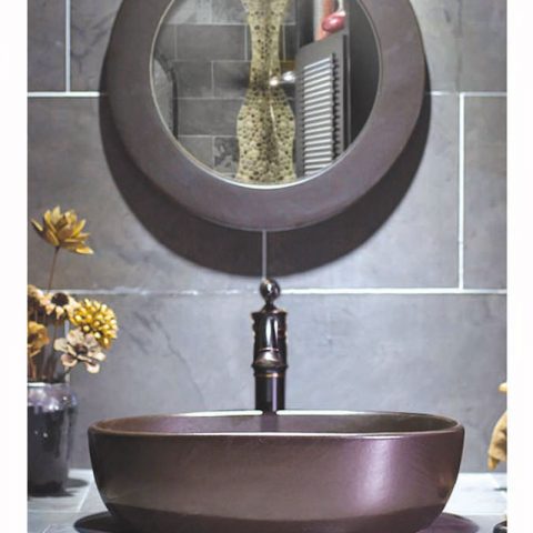 SJJY-2008-3  Chinese style metal glazed wash sink