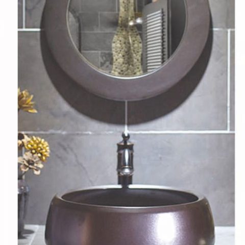 SJJY-2010-3  Factory outlet metal glazed smooth wash sink