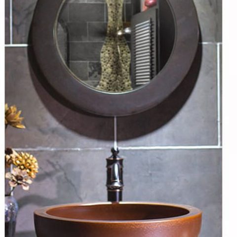 SJJY-2017-4  Jingdezhen online sale metal glazed wash sink