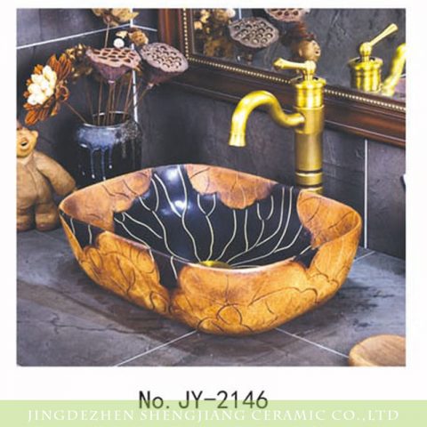 SJJY-2146-20  China traditional high quality hand painted wash sink